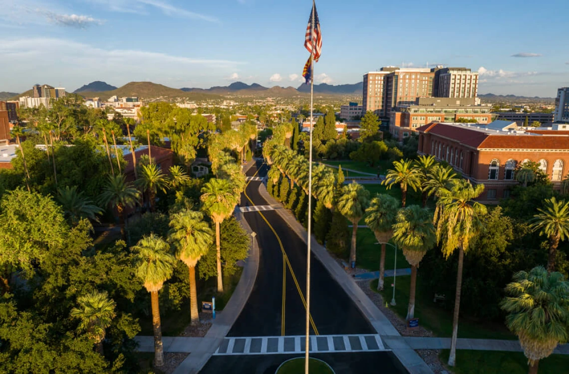 aerial shot of U of A campus